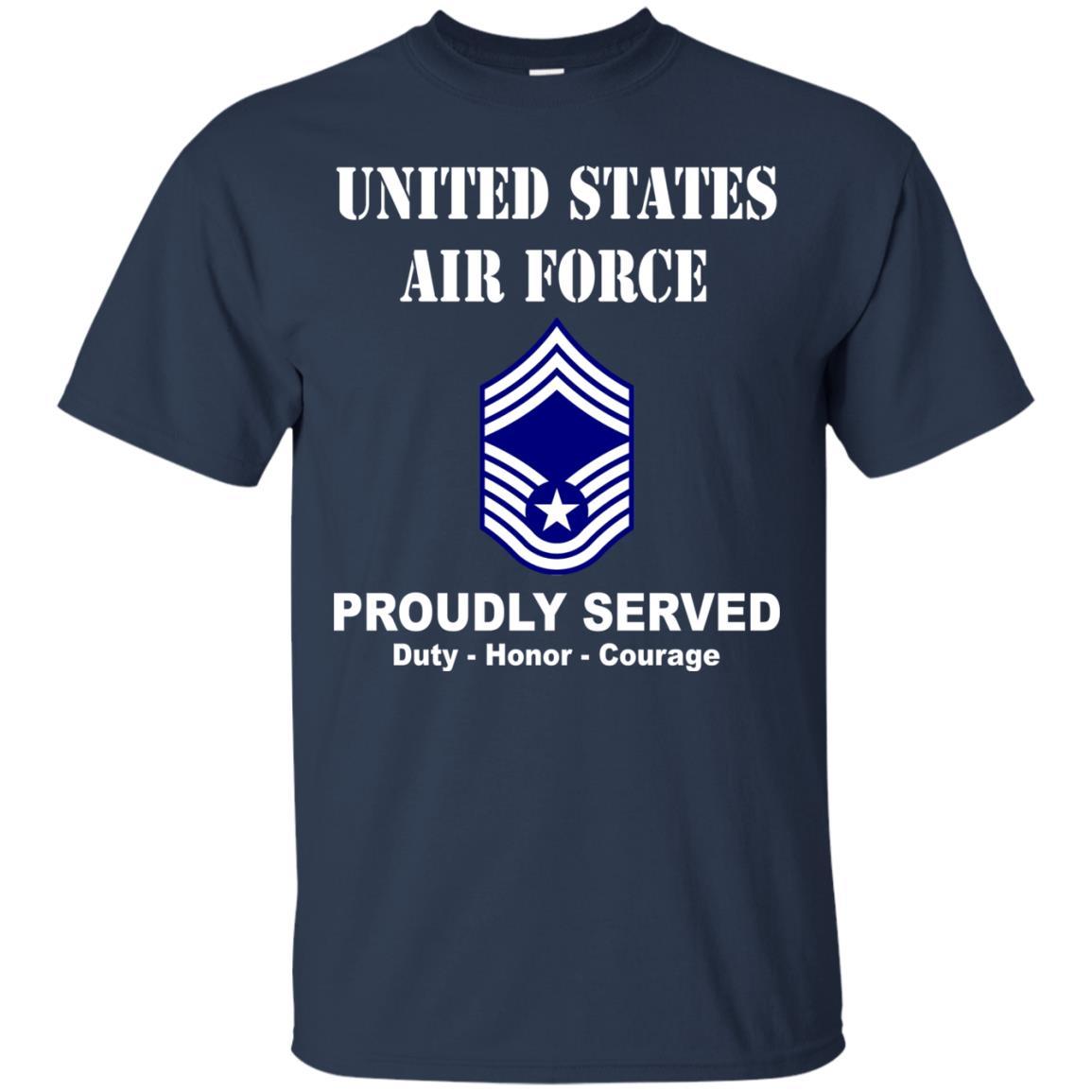 US Air Force E-9 Chief Master Sergeant CMSgt E9 Noncommissioned Officer Ranks Men Front T Shirt For Air Force-TShirt-USAF-Veterans Nation