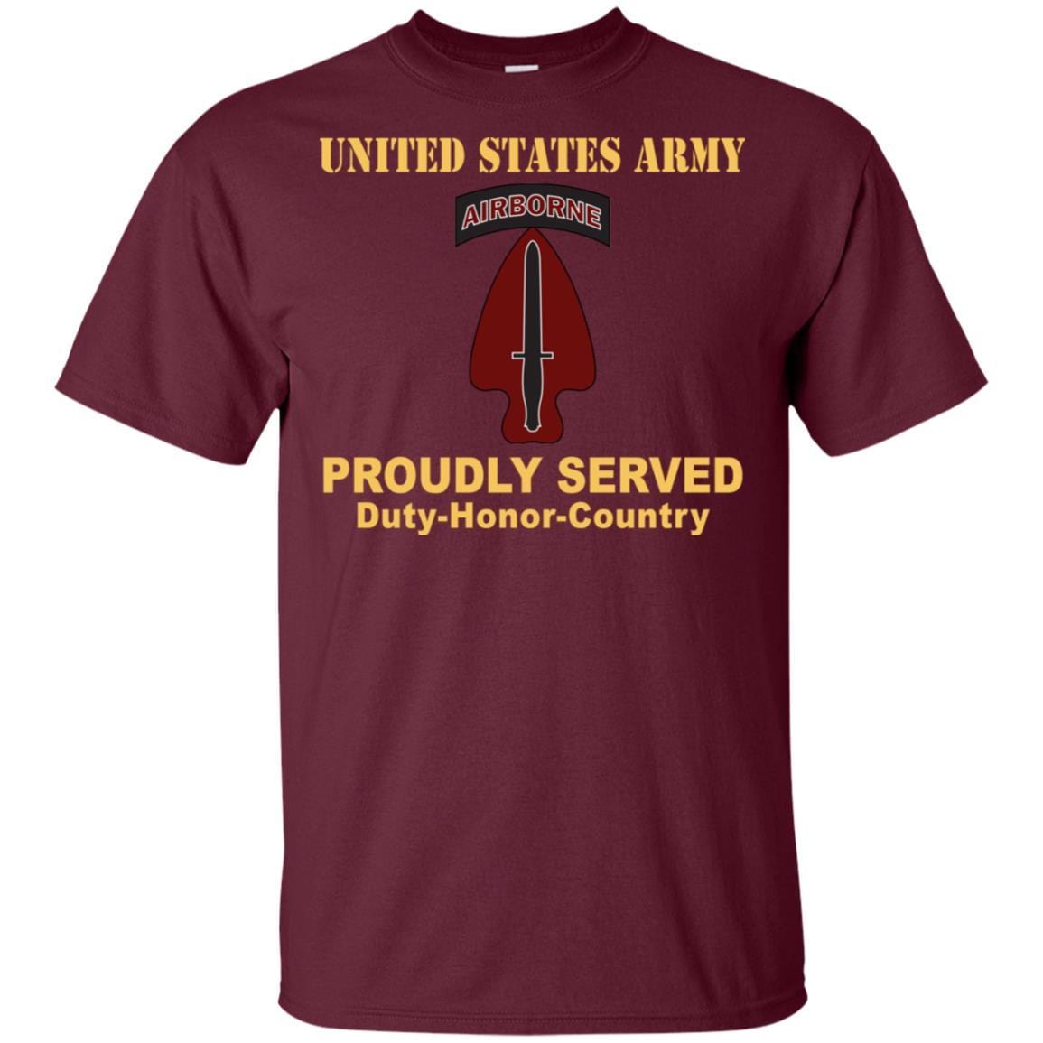 U.S. ARMY SPECIAL OPERATIONS COMMAND- Proudly Served T-Shirt On Front For Men-TShirt-Army-Veterans Nation