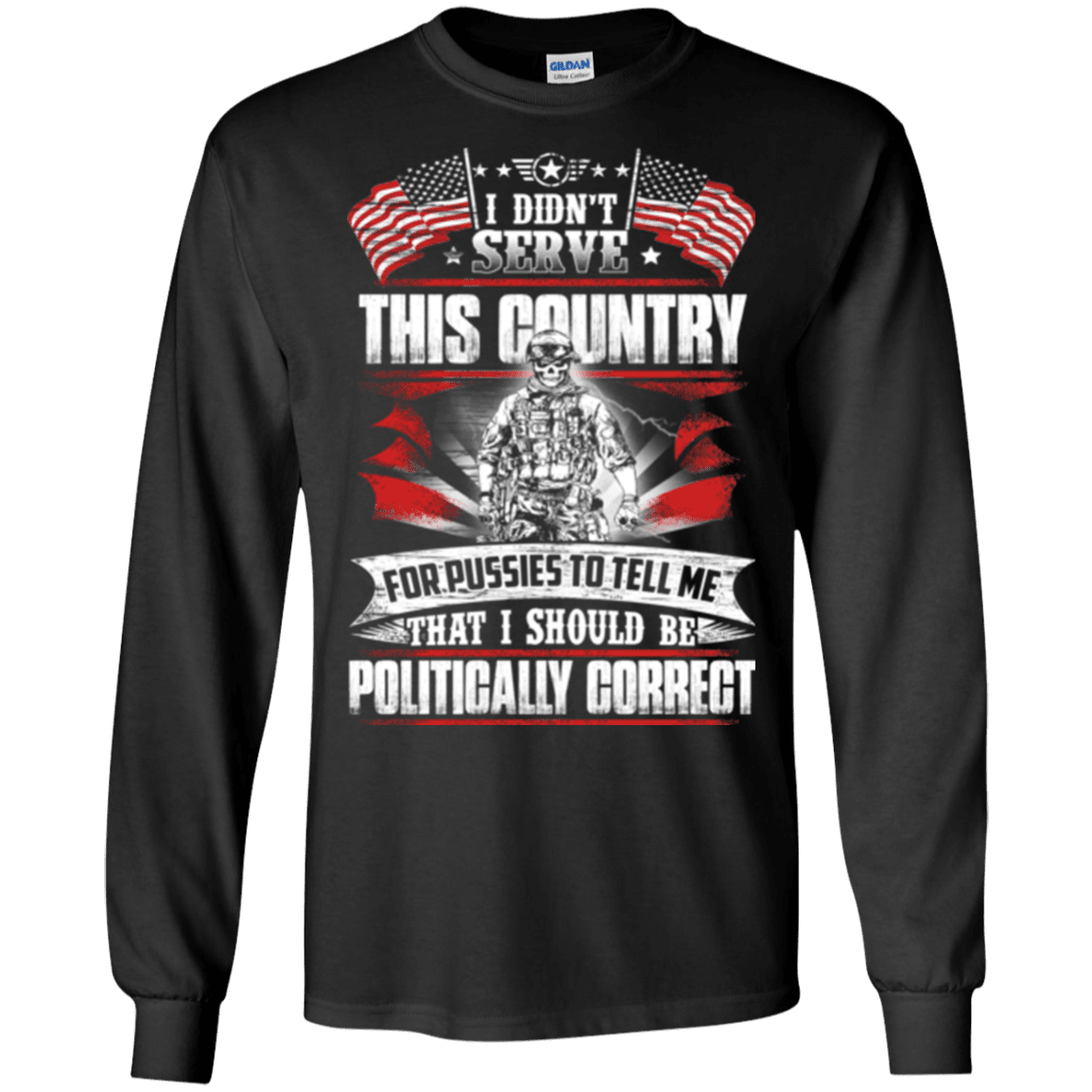 Military T-Shirt "I DIDN'T SERVE THIS COUNTRY"-TShirt-General-Veterans Nation