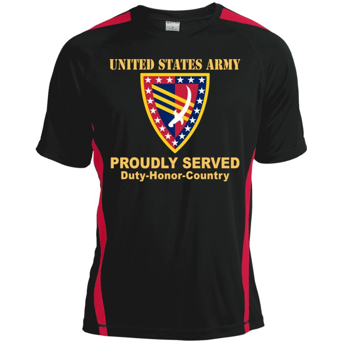 US ARMY 38 SUSTAINMENT BRIGADE - Proudly Served T-Shirt On Front For Men-TShirt-Army-Veterans Nation