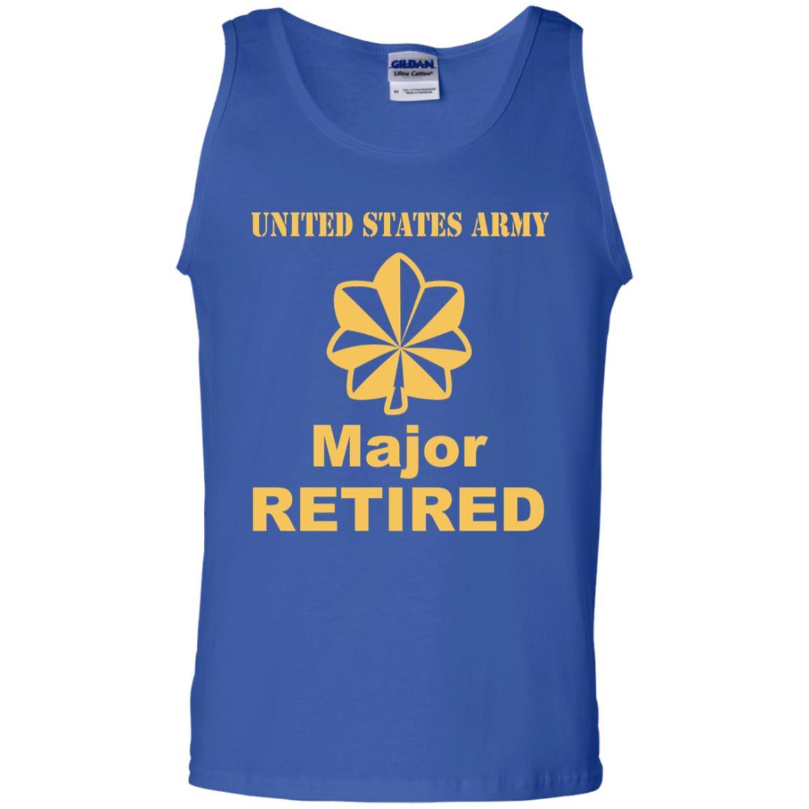 US Army O-4 Major O4 MAJ Field Officer Ranks Retired Men T Shirt On Front-TShirt-Army-Veterans Nation