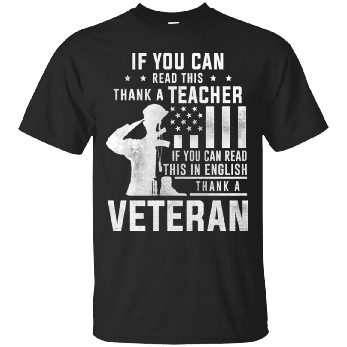 Military T-Shirt "THANK A VETERAN"-TShirt-General-Veterans Nation