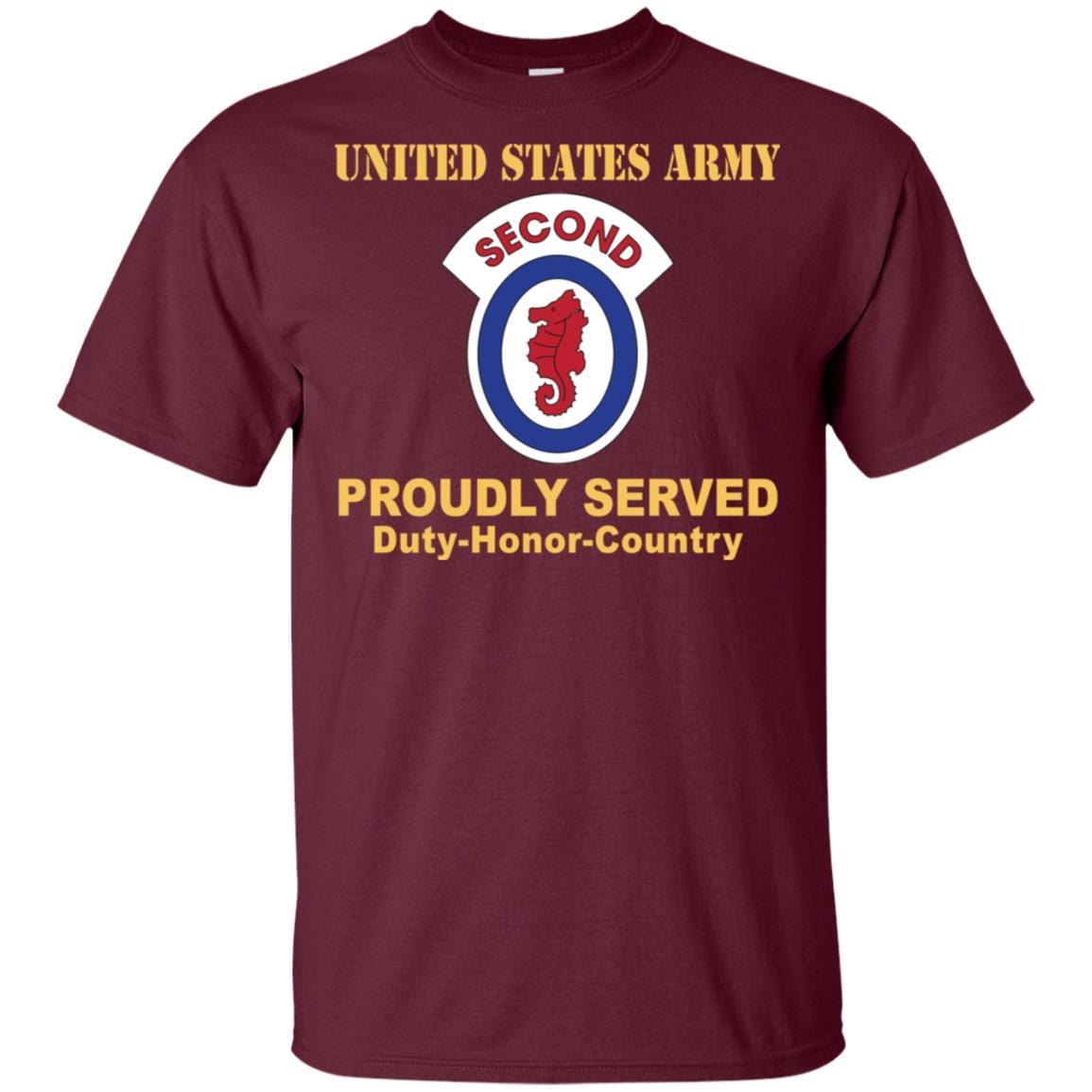 US ARMY 2ND ENGINEER BRIGADE- Proudly Served T-Shirt On Front For Men-TShirt-Army-Veterans Nation