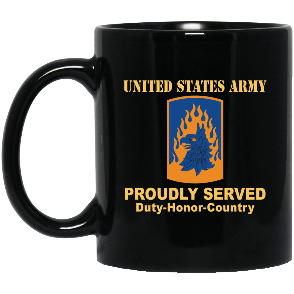 US ARMY 12TH COMBAT AVIATION BRIGADE- 11 oz - 15 oz Black Mug-Mug-Army-CSIB-Veterans Nation