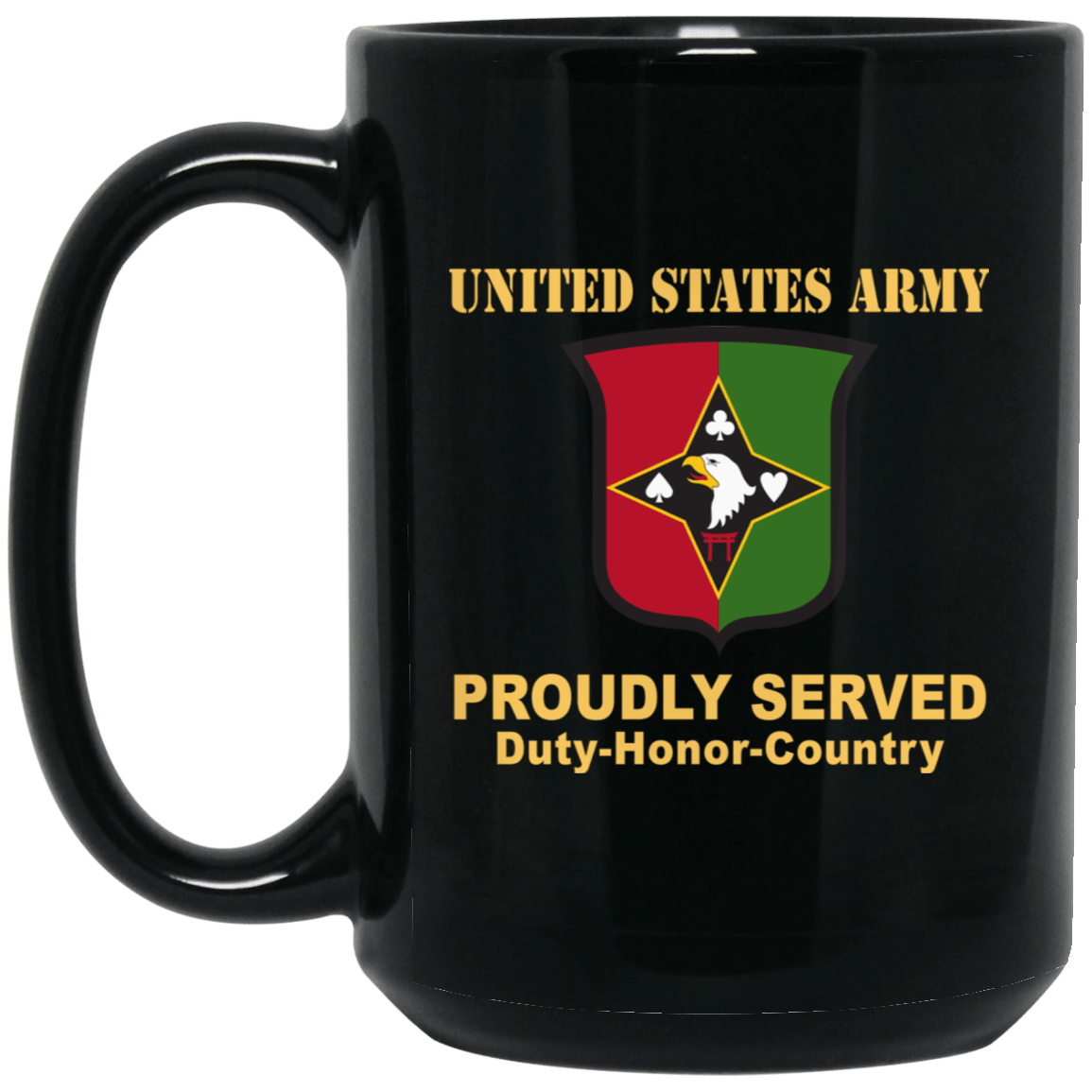 US ARMY 101 SUSTAINMENT BRIGADE- 11 oz - 15 oz Black Mug-Mug-Army-CSIB-Veterans Nation