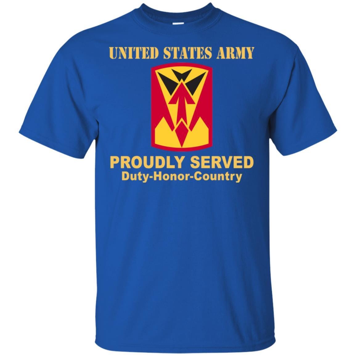 US ARMY 35TH AIR DEFENSE ARTILLERY BRIGADE CSIB - Proudly Served T-Shirt On Front For Men-TShirt-Army-Veterans Nation