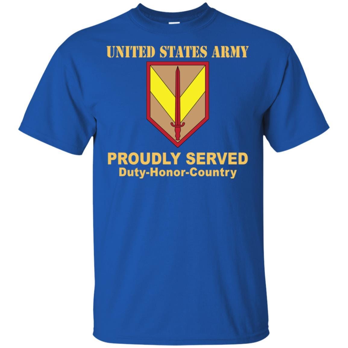 US ARMY 1ST SUSTAINMENT COMMAND- Proudly Served T-Shirt On Front For Men-TShirt-Army-Veterans Nation