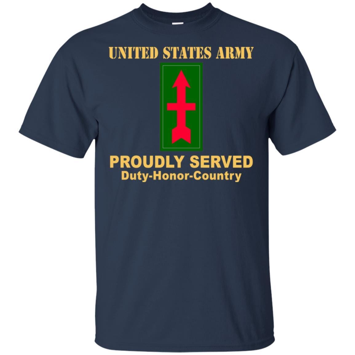 US ARMY 32ND INFANTRY BRIGADE COMBAT TEAM CSIB - Proudly Served T-Shirt On Front For Men-TShirt-Army-Veterans Nation