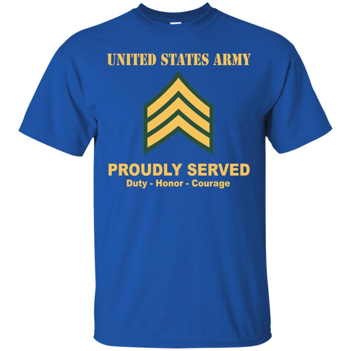US Army E-5 Sergeant E5 SGT Noncommissioned Officer Ranks Men Front Shirt US Army Rank-TShirt-Army-Veterans Nation