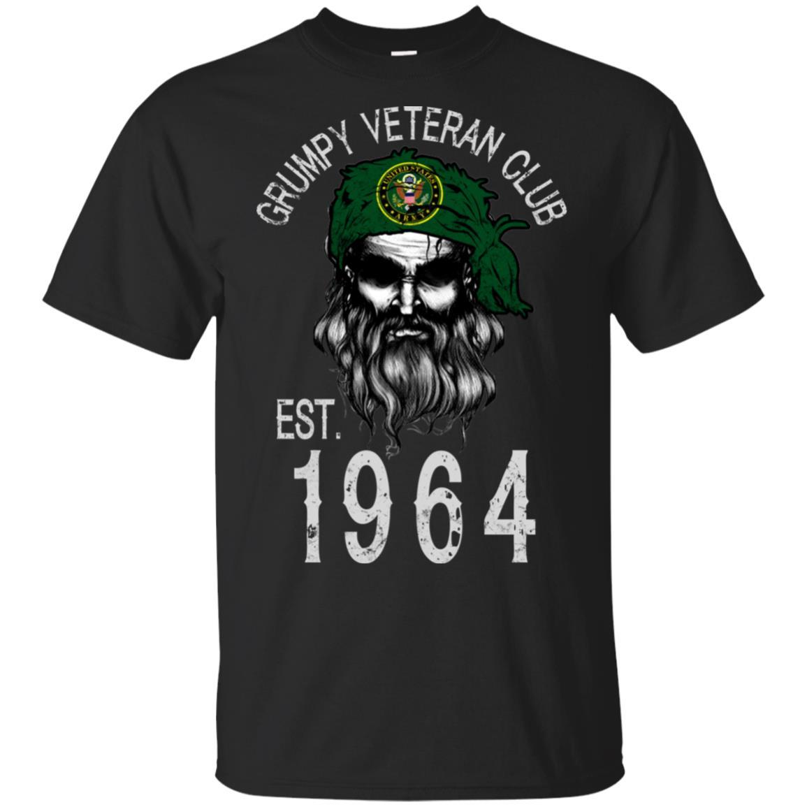 Grumpy Army Veteran Club T-Shirt On Front-TShirt-Army-Veterans Nation