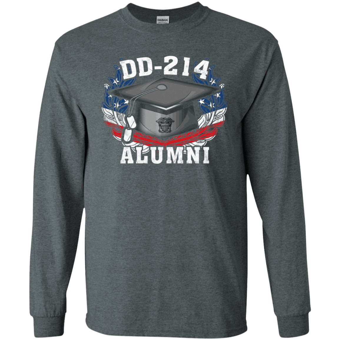 DD 214 Alumni Navy Veteran Men Front T Shirts-TShirt-Navy-Veterans Nation