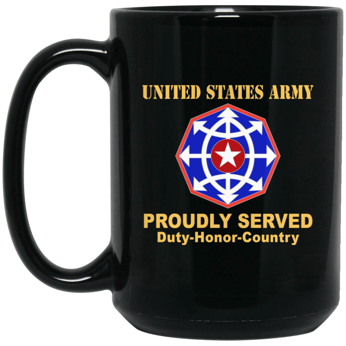 US ARMY CSIB CRIMINAL INVESTIGATION COMMAND- 11 oz - 15 oz Black Mug-Mug-Army-CSIB-Veterans Nation
