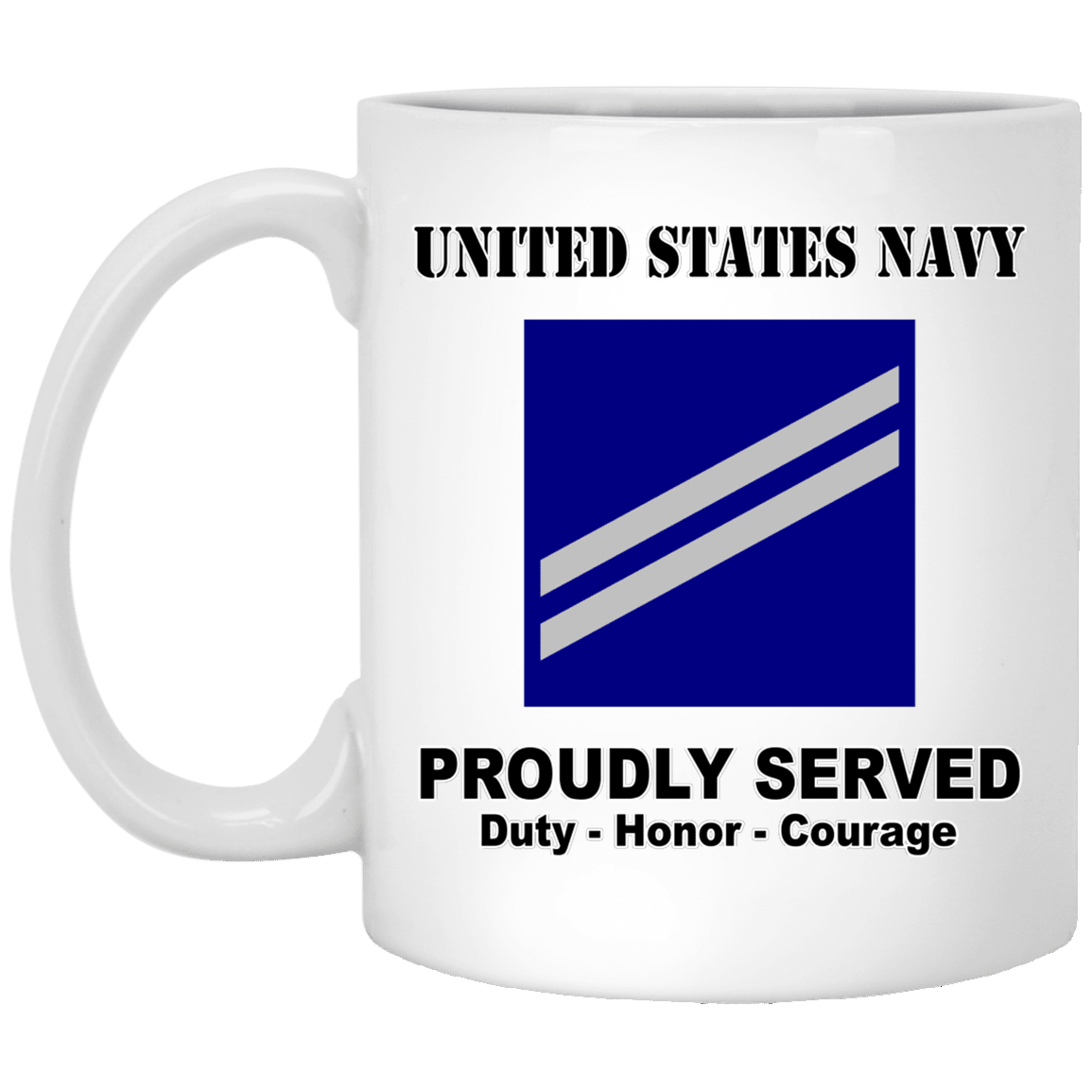 US Navy E-2 Seaman Apprentice E2 SA Junior Enlisted Ranks T shirt White Coffee Mug - Stainless Travel Mug-Mug-Navy-Collar-Veterans Nation