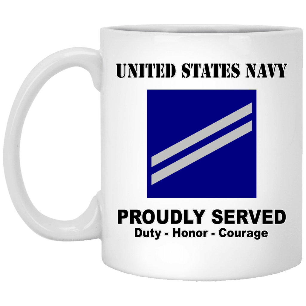 US Navy E-2 Seaman Apprentice E2 SA Junior Enlisted Ranks T shirt White Coffee Mug - Stainless Travel Mug-Mug-Navy-Collar-Veterans Nation