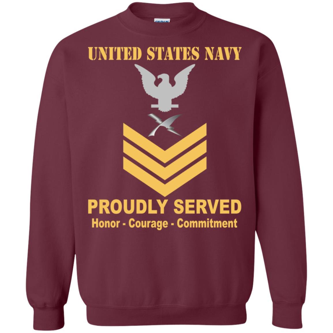 U.S Navy Cryptologic technician Navy CT E-6 Rating Badges Proudly Served T-Shirt For Men On Front-TShirt-Navy-Veterans Nation