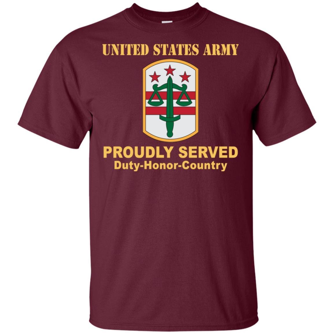 US ARMY 260TH MILITARY POLICE BRIGADE- Proudly Served T-Shirt On Front For Men-TShirt-Army-Veterans Nation