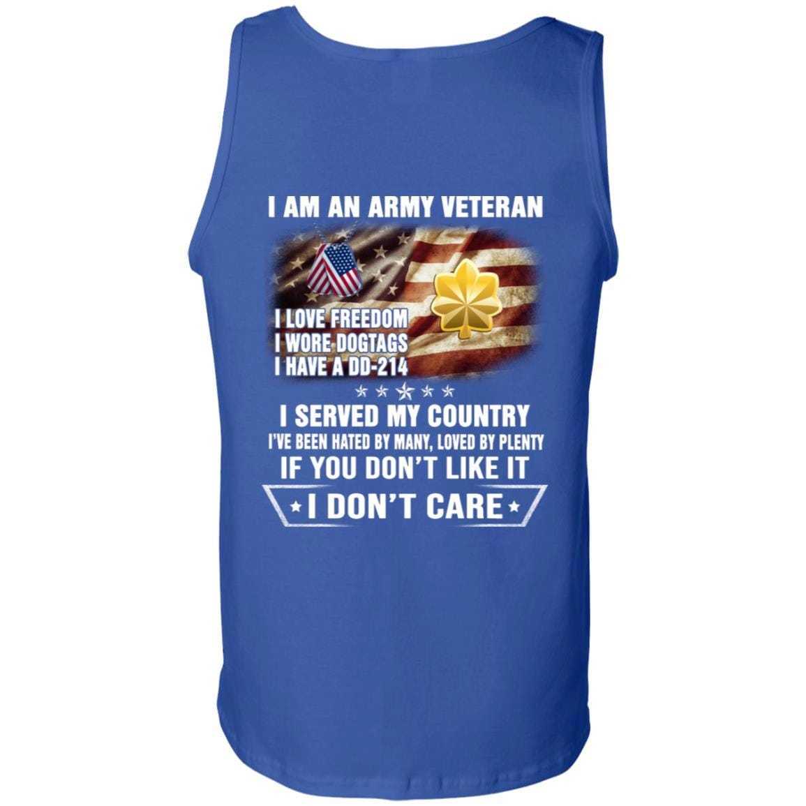 T-Shirt "I Am An Army Veteran" O-4 Major(MAJ)Rank On Back-TShirt-Army-Veterans Nation