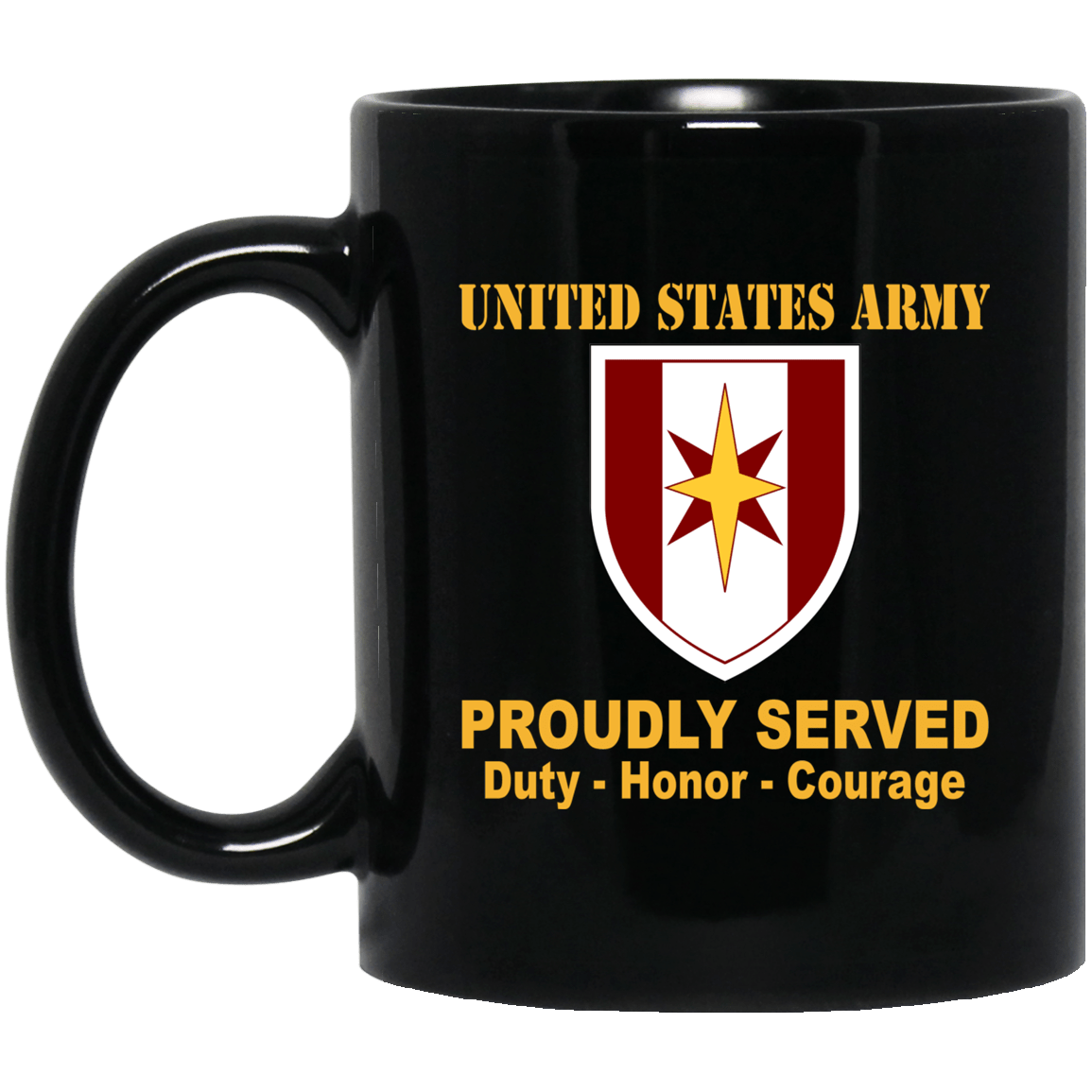 US Army 44th Medical Brigade 11 oz - 15 oz Black Mug-Mug-Army-CSIB-Veterans Nation