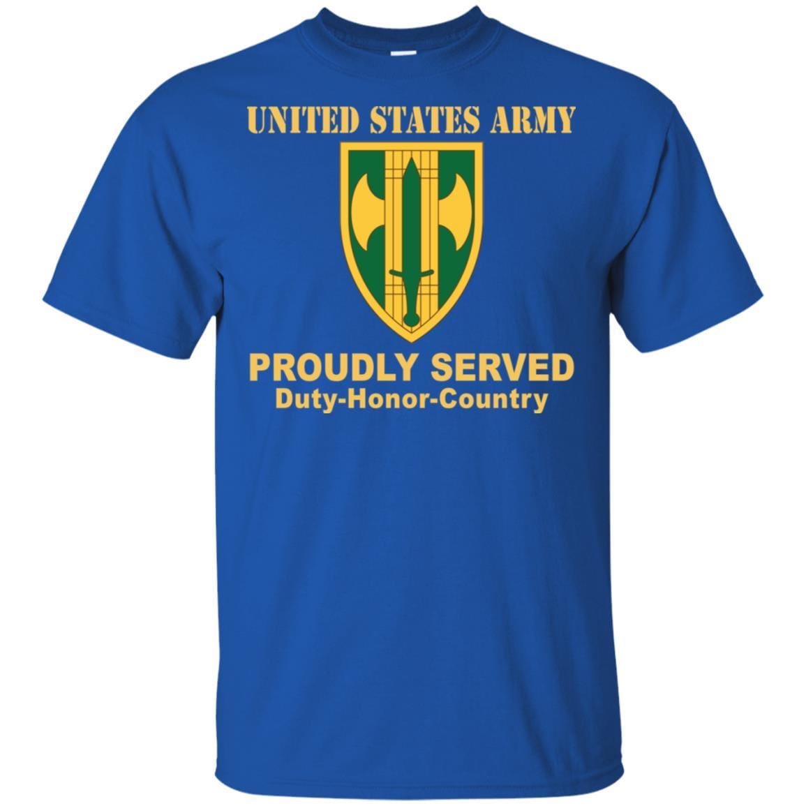 US ARMY 18TH MILITARY POLICE BRIGADE- Proudly Served T-Shirt On Front For Men-TShirt-Army-Veterans Nation