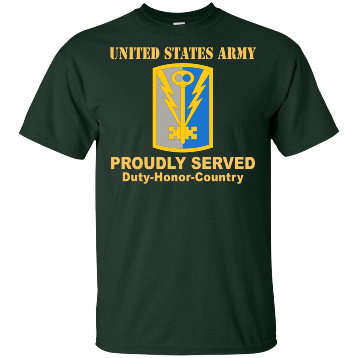 US ARMY 501 MILITARY INTELLIGENCE BRIGADE- Proudly Served T-Shirt On Front For Men-TShirt-Army-Veterans Nation