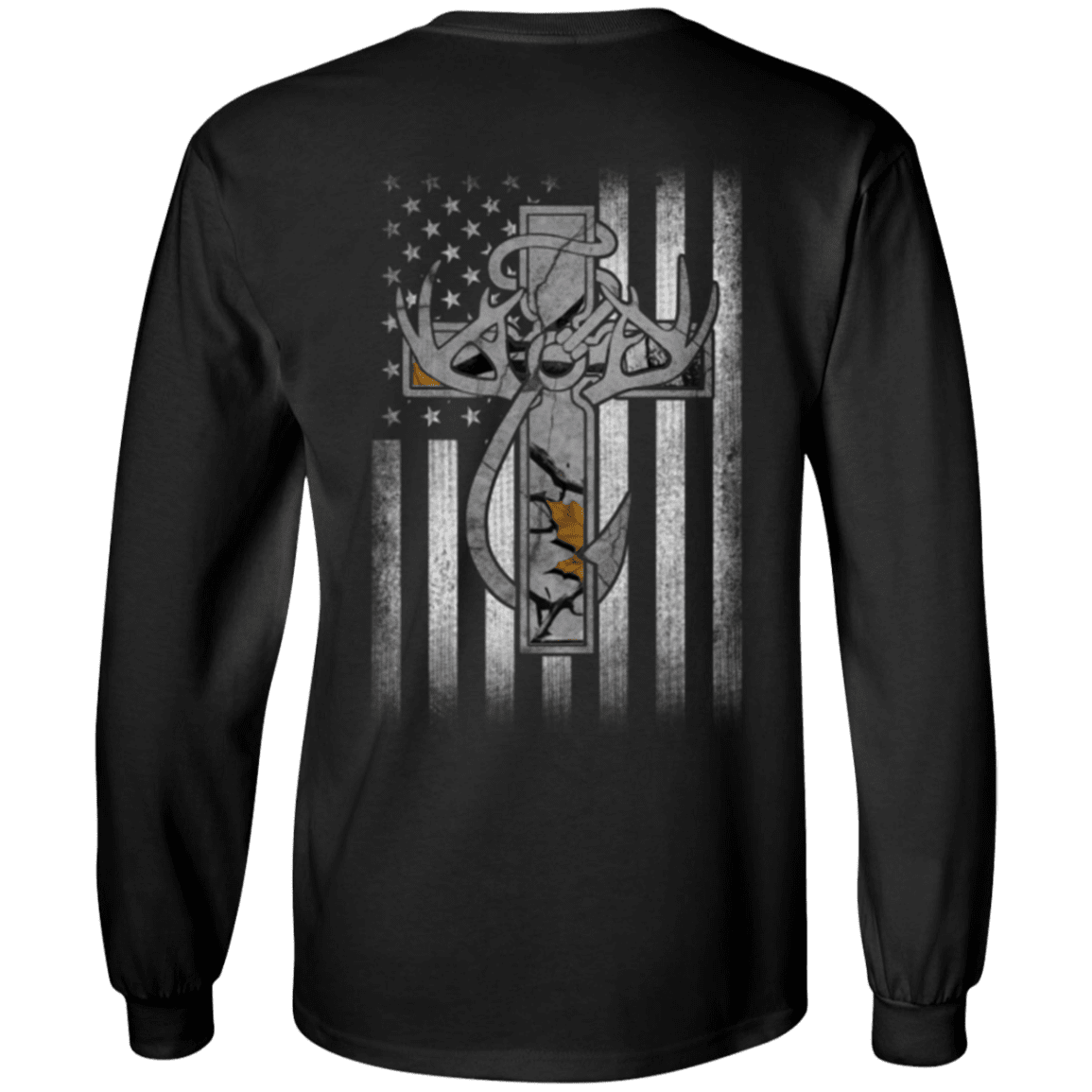 Military T-Shirt "Hunting Faith Flag Veteran"-TShirt-General-Veterans Nation
