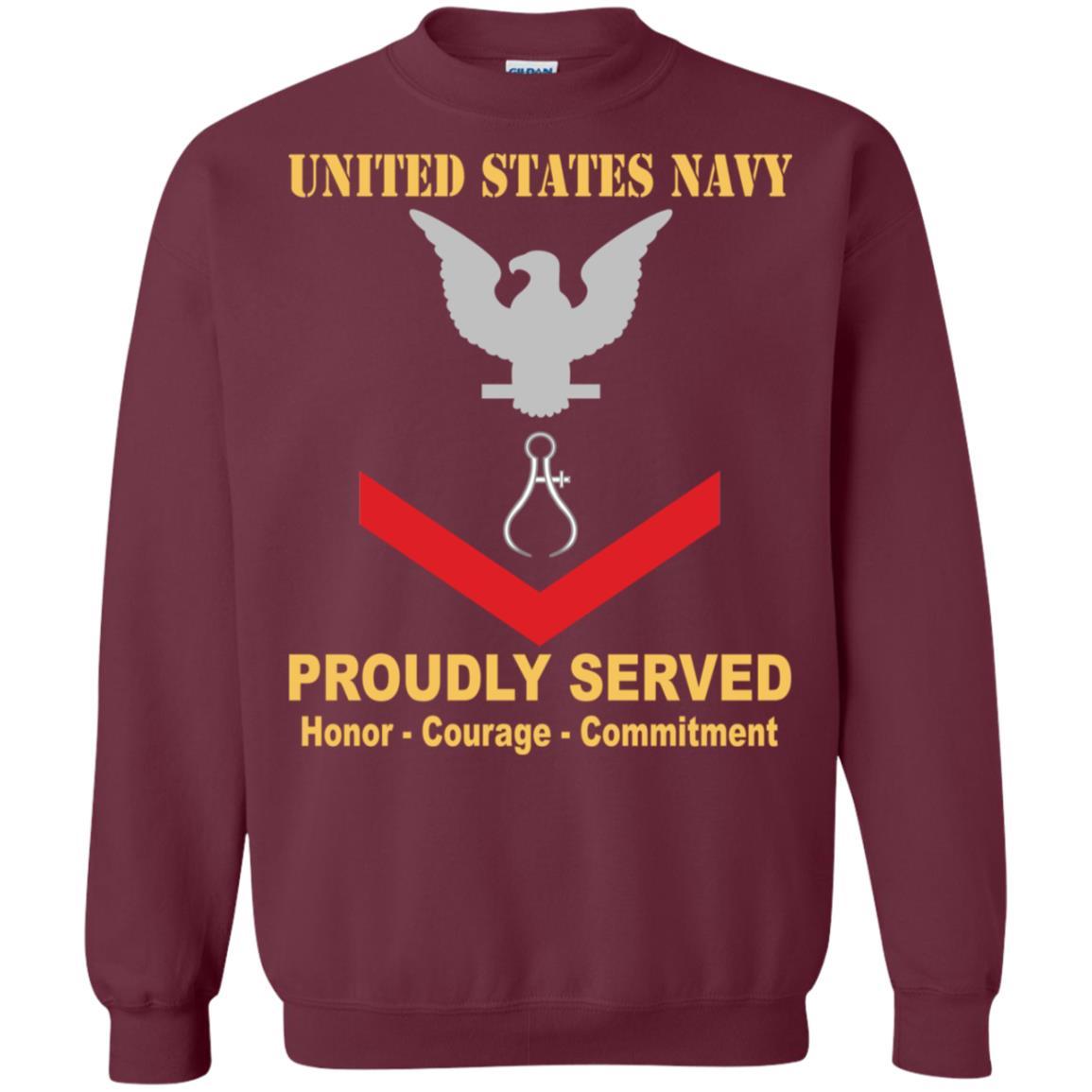 Navy Instrumentman Navy IM E-4 Rating Badges Proudly Served T-Shirt For Men On Front-TShirt-Navy-Veterans Nation