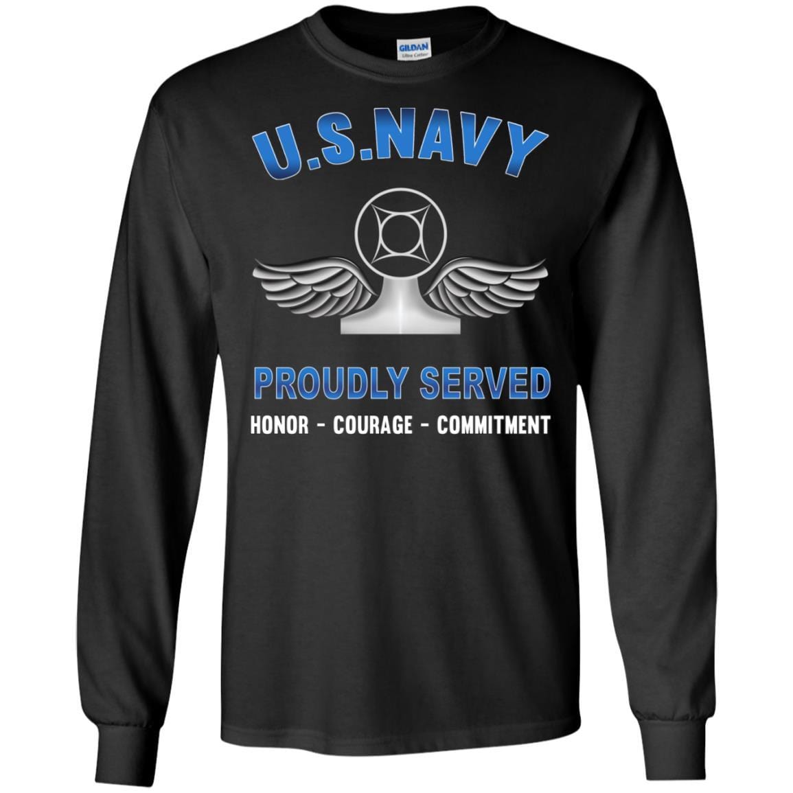 Navy Air Traffic Controller Navy AC - Proudly Served T-Shirt For Men On Front-TShirt-Navy-Veterans Nation