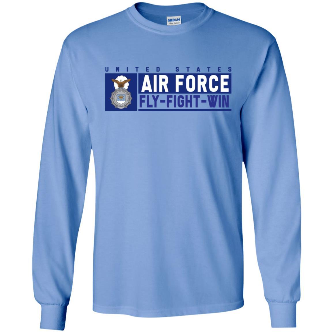 US Air Force Security Police Fly - Fight - Win Long Sleeve - Pullover Hoodie-TShirt-USAF-Veterans Nation