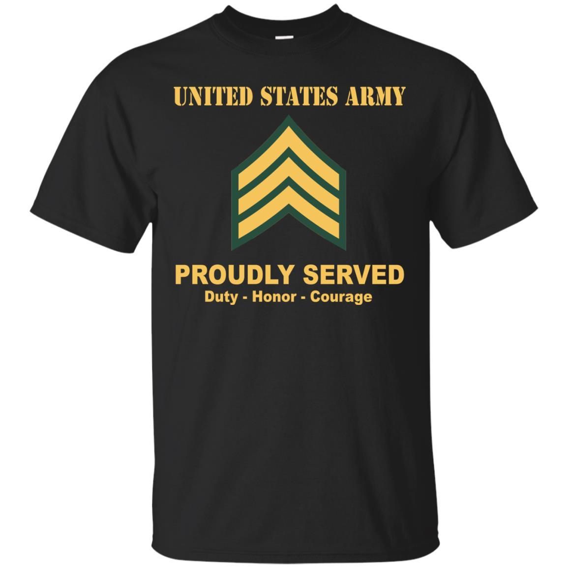 US Army E-5 Sergeant E5 SGT Noncommissioned Officer Ranks Men Front Shirt US Army Rank-TShirt-Army-Veterans Nation