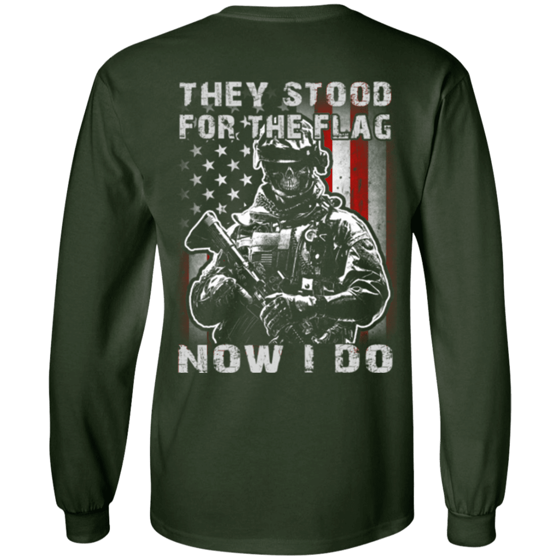 Military T-Shirt "Veteran - They Stood For The Flag Now I Do"-TShirt-General-Veterans Nation