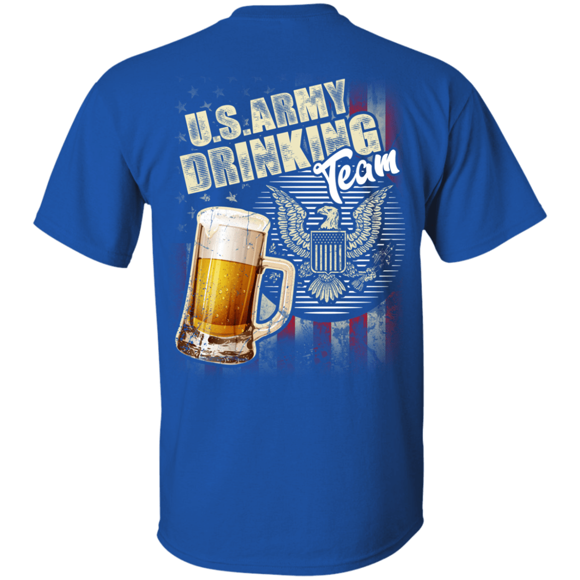 US Army Drinking Bear Team Back T Shirts-TShirt-Army-Veterans Nation