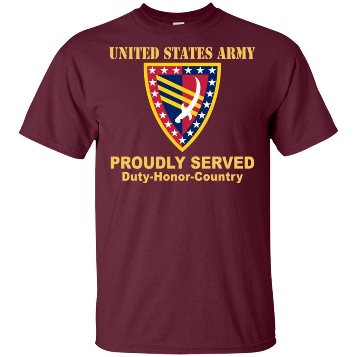 US ARMY 38 SUSTAINMENT BRIGADE - Proudly Served T-Shirt On Front For Men-TShirt-Army-Veterans Nation