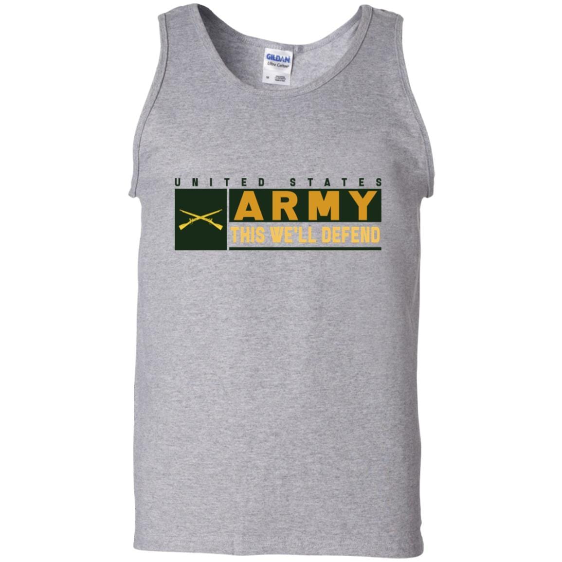 U.S. Army Infantry- This We'll Defend T-Shirt On Front For Men-TShirt-Army-Veterans Nation