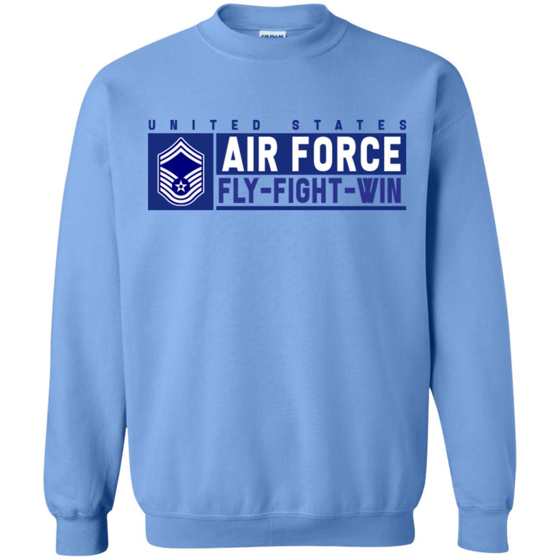 US Air Force E-8 Senior Master Sergeant Fly - Fight - Win Long Sleeve - Pullover Hoodie-TShirt-USAF-Veterans Nation