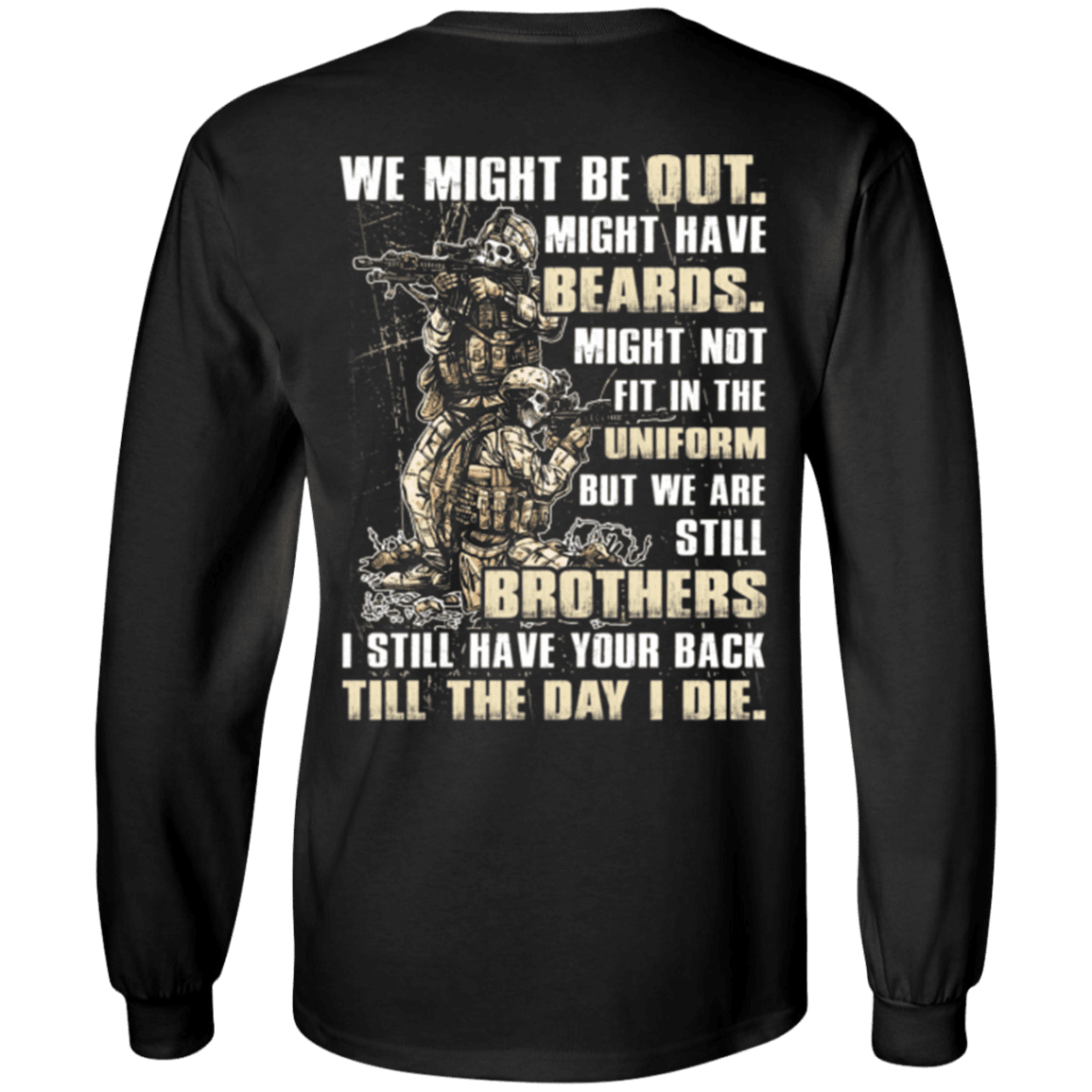 Military T-Shirt "Brothers Till The Day I Die Veteran"-TShirt-General-Veterans Nation