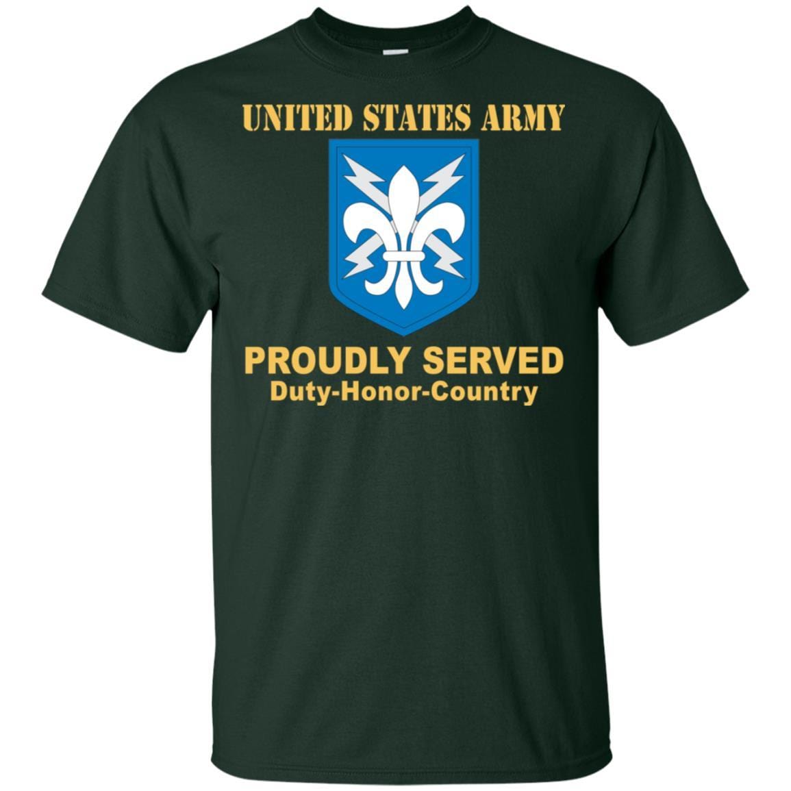 US ARMY 205TH MILITARY INTELLIGENCE BRIGADE- Proudly Served T-Shirt On Front For Men-TShirt-Army-Veterans Nation