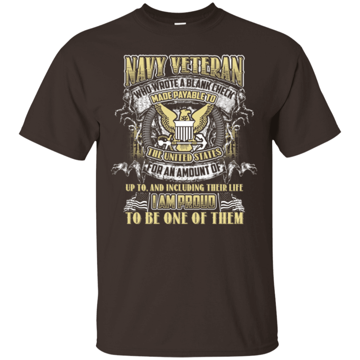 Military T-Shirt "Proud To Be NAVY VETERAN"-TShirt-General-Veterans Nation