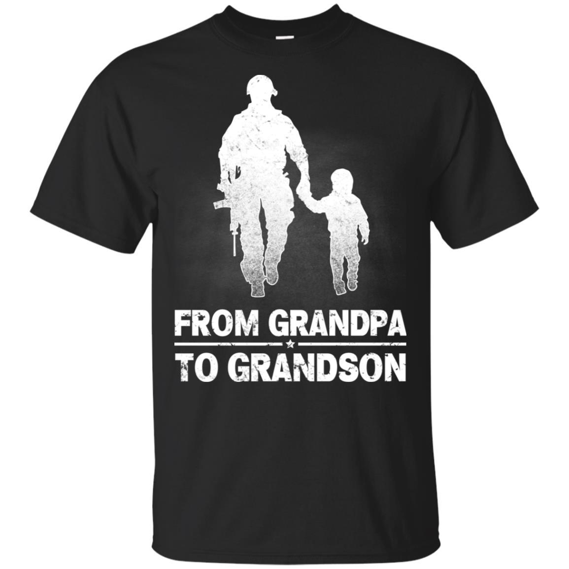 Military T-Shirt "From Grandpa to grandson On" Front-TShirt-General-Veterans Nation