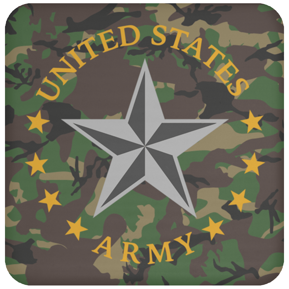 US Army O-7 Brigadier General O7 BG General Officer Coaster-Coaster-Army-Ranks-Veterans Nation