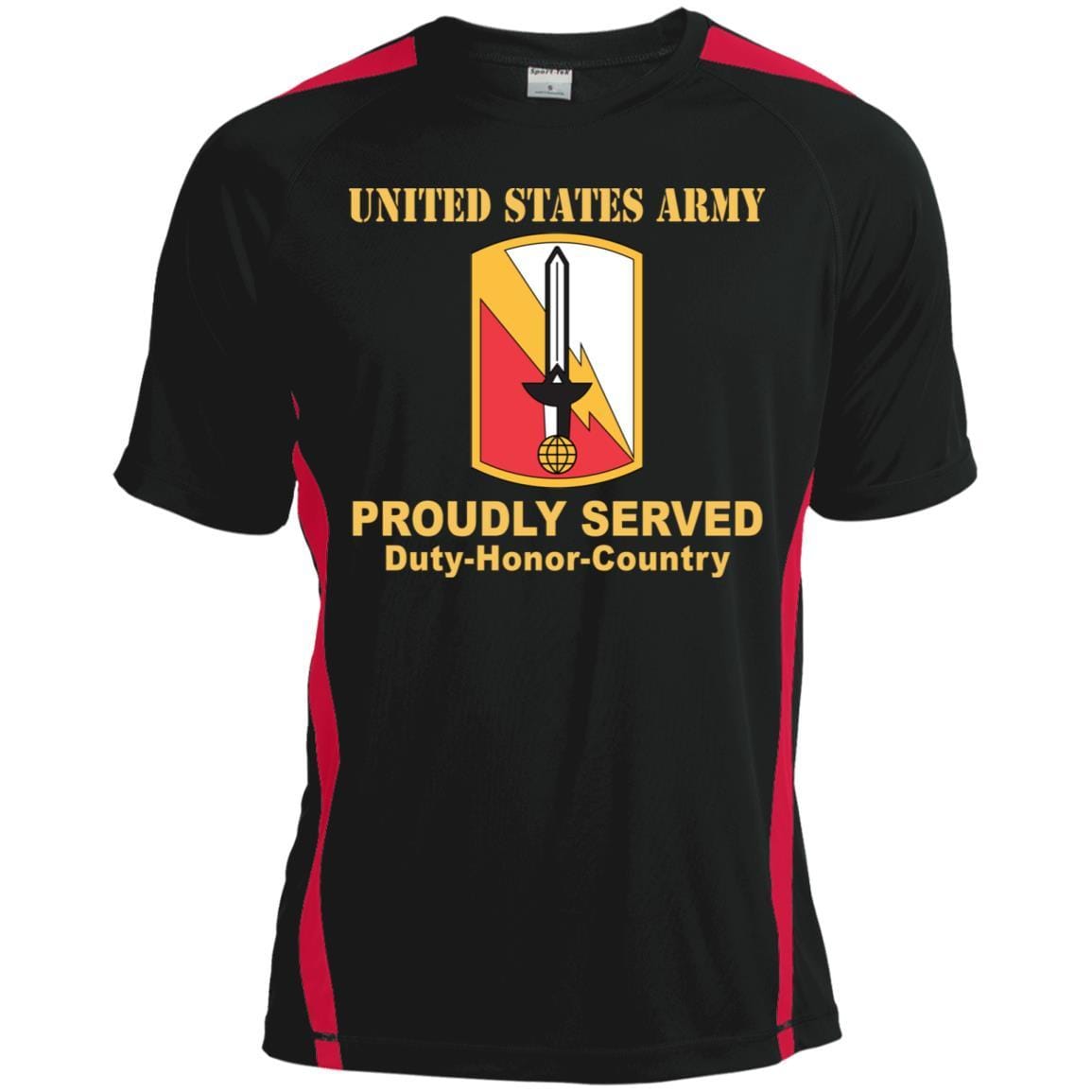 US ARMY 21ST SIGNAL BRIGADE- Proudly Served T-Shirt On Front For Men-TShirt-Army-Veterans Nation