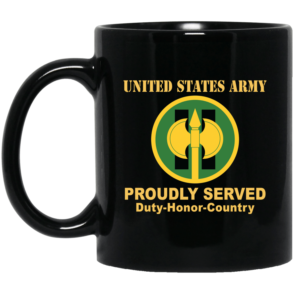 US ARMY 11TH MILITARY POLICE BRIGADE- 11 oz - 15 oz Black Mug-Mug-Army-CSIB-Veterans Nation