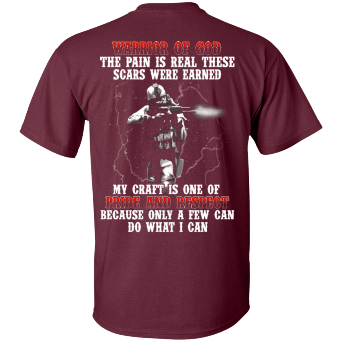 Military T-Shirt "Veteran - Warrior Of God"-TShirt-General-Veterans Nation