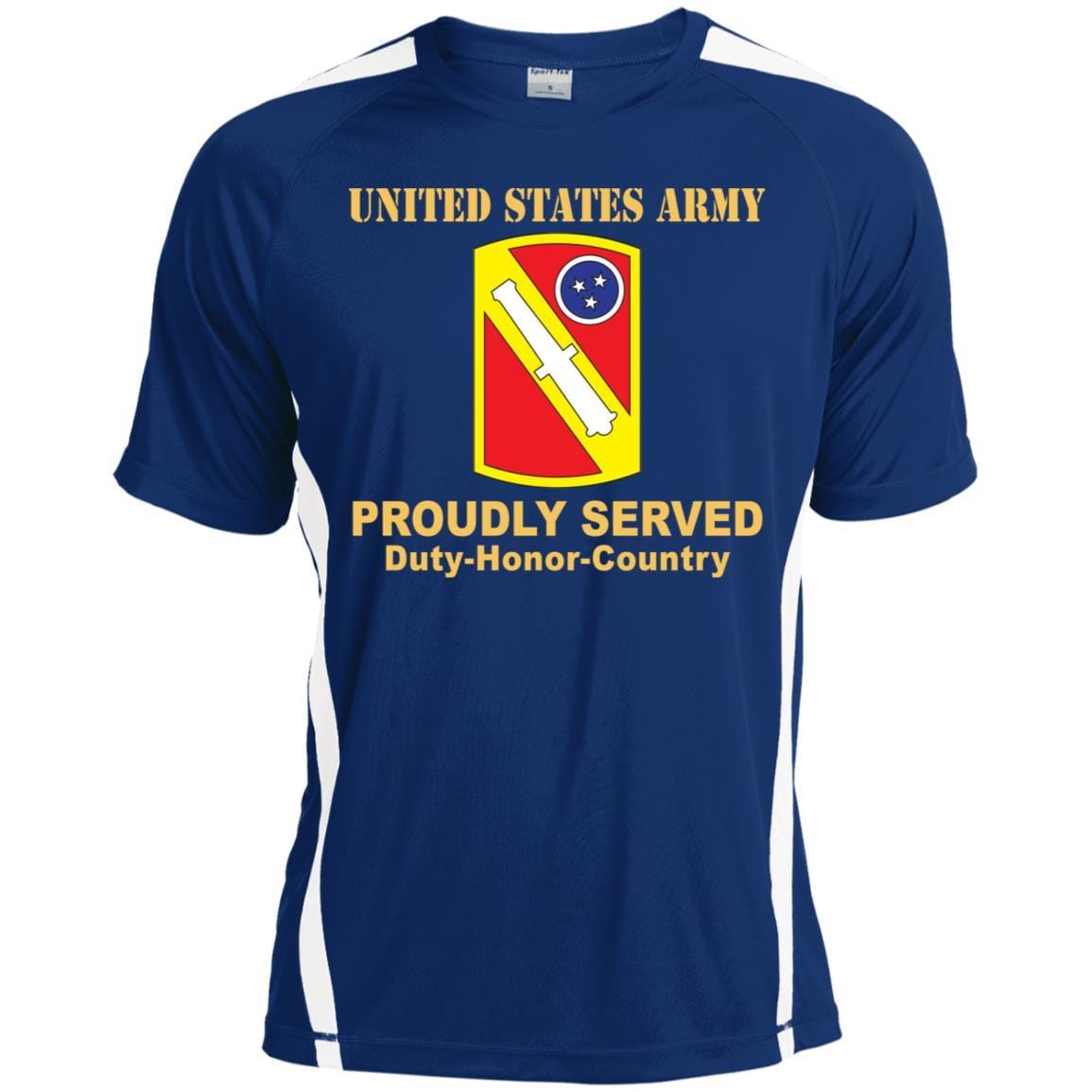 US ARMY 196 FIELD ARTILLERY BRIGADE- Proudly Served T-Shirt On Front For Men-TShirt-Army-Veterans Nation