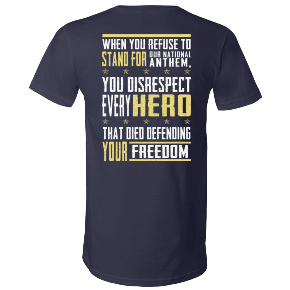 Military T-Shirt "Veteran - Stand For Our National"-TShirt-General-Veterans Nation