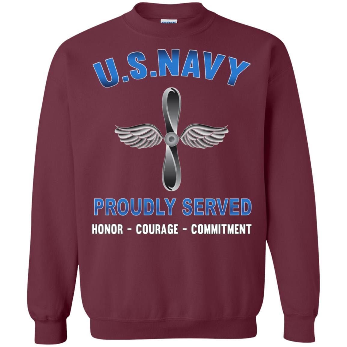 U.S Navy Aviation machinist's mate Navy AD - Proudly Served T-Shirt For Men On Front-TShirt-Navy-Veterans Nation