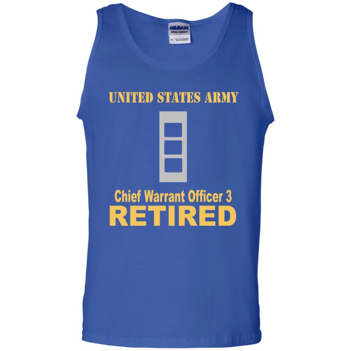 US Army W-3 Chief Warrant Officer 3 W3 CW3 Warrant Officer Retired Men T Shirt On Front-TShirt-Army-Veterans Nation