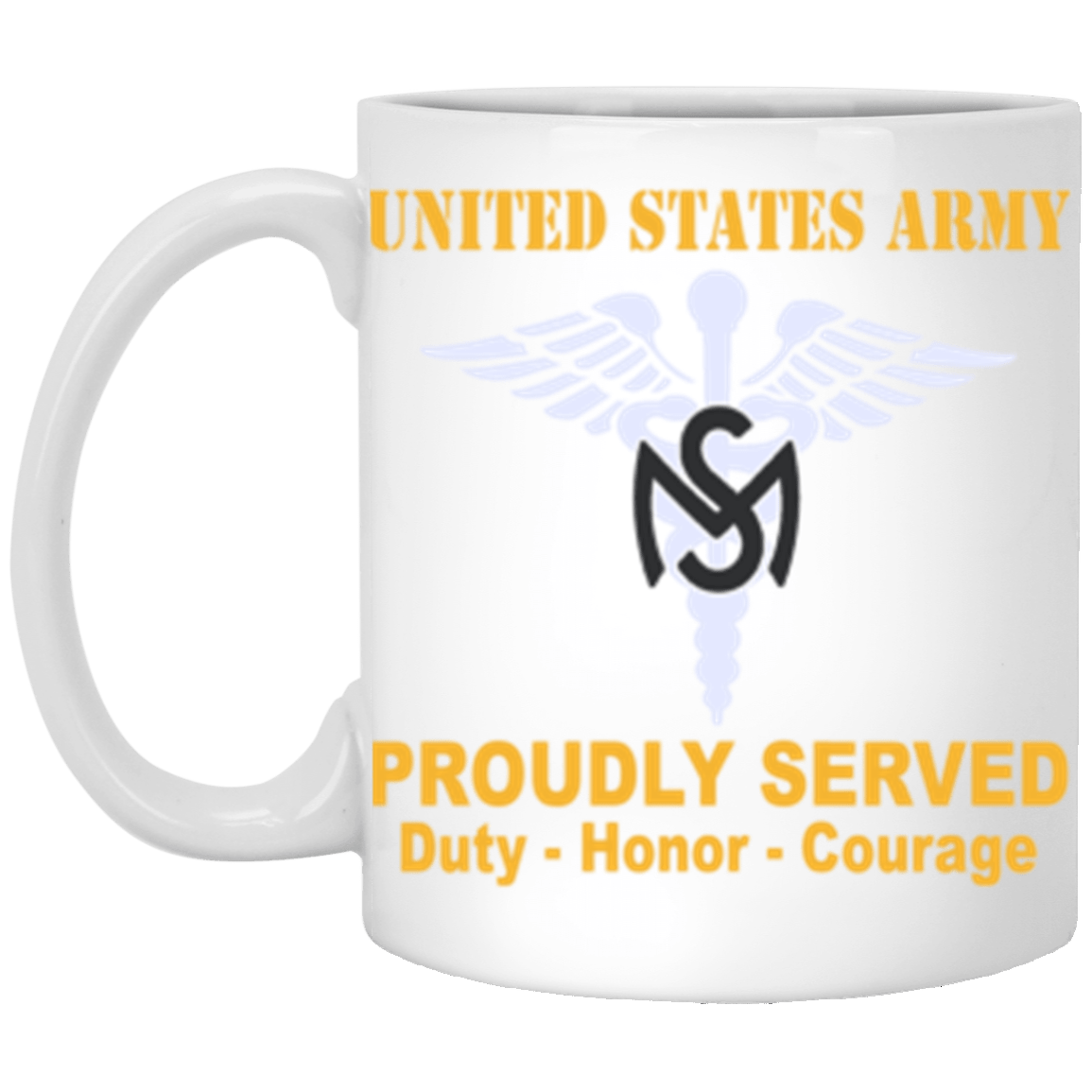 US Army Medical Service Corps 11 oz. White Mug