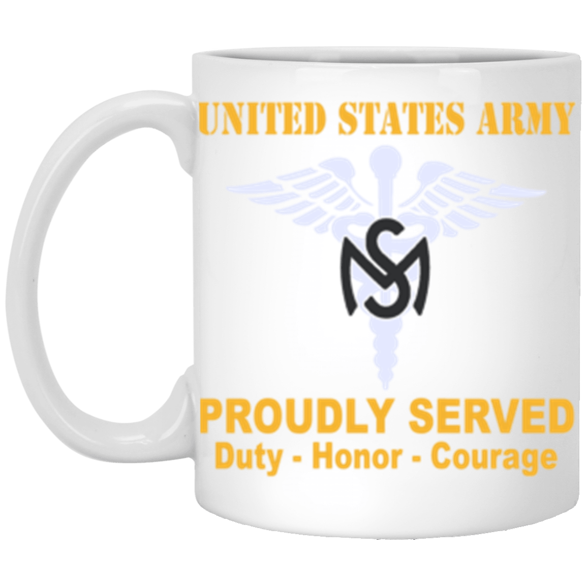 US Army Medical Service Corps 11 oz. White Mug-Drinkware-Veterans Nation