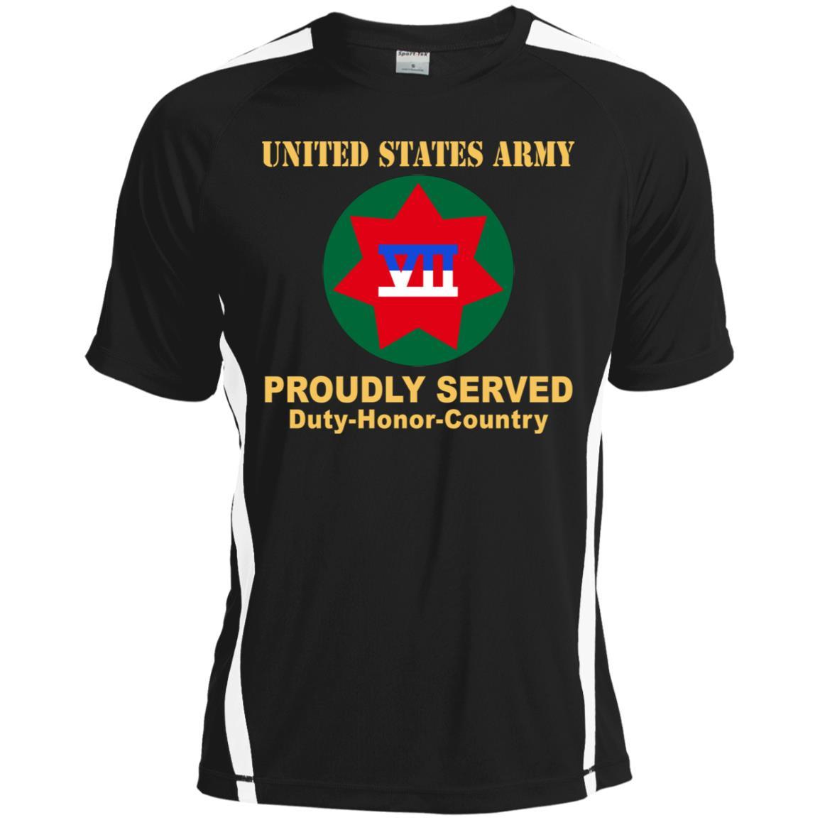US ARMY VII CORPS- Proudly Served T-Shirt On Front For Men-TShirt-Army-Veterans Nation