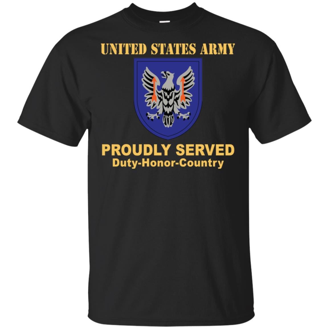 US ARMY 11TH AVIATION COMMAND- Proudly Served T-Shirt On Front For Men-TShirt-Army-Veterans Nation